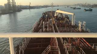 Time lapse Video of transit going into drydock. Shanghai China