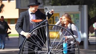 GIANT BIKE IN PUBLIC!! (1875 Penny Farthing)