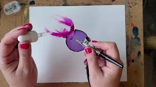 Art with Kasey: Experimenting with alcohol inks & airbrush