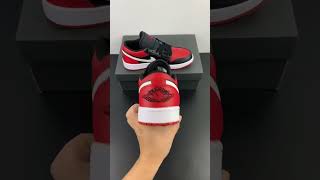 Air Jordan 1 Low Alternate Bred Toe Black White Gym Red