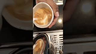 POV Slow Motion Lattee Art Tulip #latteart #tulip #shorts