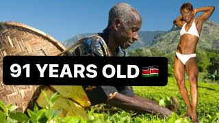 HAPPY OLD AGE OF A GRANDMA IN THE MOUNTAINS FAR FROM CIVILIZATION .#kenya #villagelife #africa