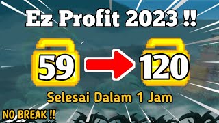 Profit Terbaik 2023 No break !! Modal 1 Dl !! Profit Besar !? (cooking growtopia)