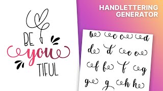 Mit Glyphen zu einzigartigen Designs | Handlettering Generator