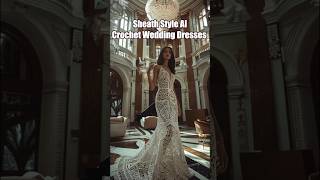 Crochet Wedding Dresses Sheath Style AI #crochet #weddingdress #shorts