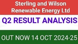 STERLING AND WILSON RENEWABLE ENERGY LTD Q2 RESULT 2024|STERLING AND WILSON RENEWABLE ENERGY LTD|