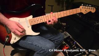 C# Minor Blues Pentatonic Riff for Guitar