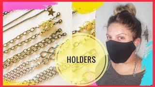 HOLDERS / 2 ideas como hacer sujetadores de barbijos  TUTORIAL paso a paso