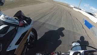 Supermoto Track Day - YZ250 Catches Everything (pavement included)