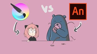 Krita 5 VS Animate CC (FLASH) - For Animation