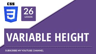 How to set variable height in css  |