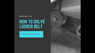 how to solve the loosen belt - hi5 - variator - kymco 125cc - Dr.Pulley