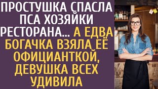 Скромная героиня спасает пса и поражает всех, став официанткой в элитном ресторане