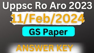 uppsc ro aro answer key 2023 gs set C #pcs #ro #uppsc #aro @targetpcsonly