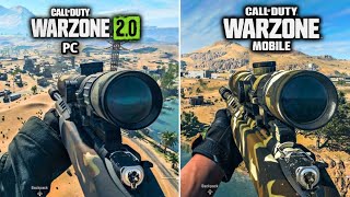 Warzone Mobile VS Warzone 2.0 PC !! Verdansk vs Al Mazrah