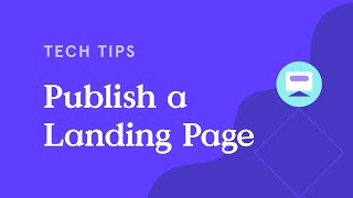 How Do I Publish My Landing Pages?