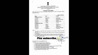 JKBOSE CLASS 8TH REVISED DATE SHEET #shorts #jkbose