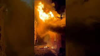 Huge burning. Firefighters team working @YouTubeShorts76611 #funnyshorts #shortvideo #funnyclip