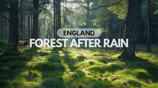 Nature Walk in UK forest with Bird Song Spring Seasons 4K HDR