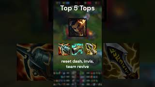 TOP 5 TOP LANERS FOR COMPETITIVE PLAY #leagueoflegends #toplane