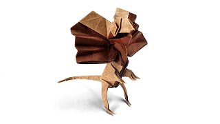 Origami 3D Frilled neck Lizard 【Weesel ORIGAMI】