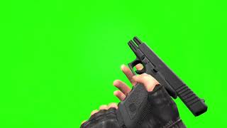 M9K - Glock 18 Pistol in First Person [GREEN SCREEN]