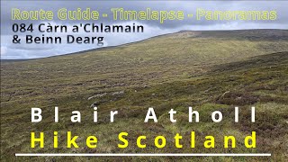 084 Càrn a'Chlamain & Beinn Dearg, Blair Atholl, Scotland. Route not recommended!