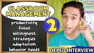 Deped Ranking Interview Series: Classroom Management Part 2