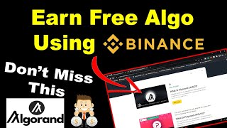 Earn Free Algo With Binance | Binance New Airdrop