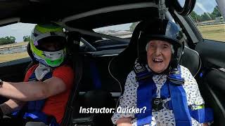 101-Year-old Joan, takes to the track!