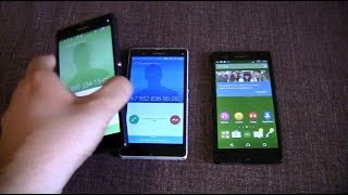 Sony Xperia Z triple incoming call