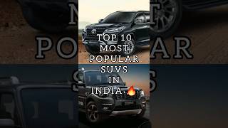 Top 10 Most Popular SUVs In India #shorts