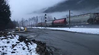 Trains on the way back from Kamloops 12/31/2019