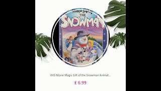 VHS Movie Magic Gift of the Snowman Animation Video Cassette Tony Ali Vintage