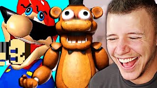 Tjulfar Reagiert auf MARIO PLAYS: FIVE NIGHTS AT FREDDYS (SMG4)  😂🤣