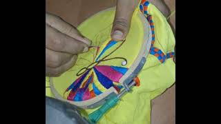 satin stitch | fashion designing |hand embroidery | butterfly | bird | flower |needle thread | craft