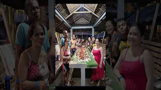 Boodle fight set up mukbang food