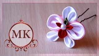 Шпилька Орхидея Канзаши Мастер-класс / Hairpin Kanzashi Orchid Master class