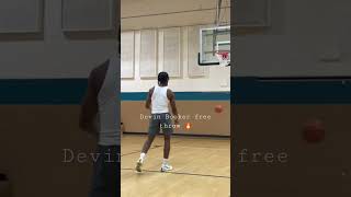 The Devin Booker free throw release…😂🔥 #basketball #shorts