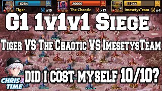 G1 Siege Tiger VS The Chaotic VS ImesetysTeam - did I cost myself 10/10? (Summoners War)