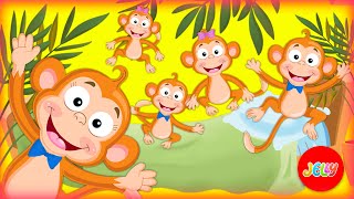 Five Little Monkeys Songs Lyrics | Nursery Rhymes For Kids | Kids Cartoon Songs | Popular Rhymes