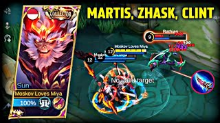 MARTIS USELESS AGAINST SUN IN LATE GAME | GOOD BYE MARTIS,ZHASK & CLINT | SUN BEST BUILD - MLBB