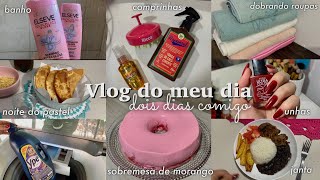 VLOG DO MEU DIA| COMPRINHAS,FIZ SOBREMESA DE MORANGO,NOITE DO PASTEL