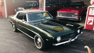 Sold 1969 Chevrolet X11 Camaro Convertible 307/3 speed dark green. Needs restored