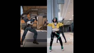 Valorant Killjoy and Viper doing "See tinh" dance challenge