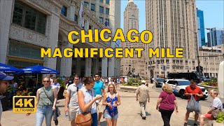 Walking Downtown Chicago, Magnificent Mile | Illinois, USA [4K UHD 60]