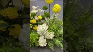 How to creat an artificial flower arrangement / Wedding fake flowers row on the ground