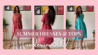 Myntra Cotton Dresses & Tops Haul under INR 500/-😍 || Try on haul✅