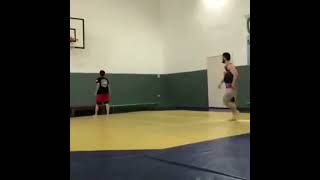 Khabib playing basketball