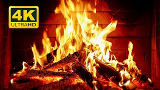 🔥 FIREPLACE Ultra HD 4K. Cozy Fireplace with Crackling Fire Sounds. Fireplace Burning